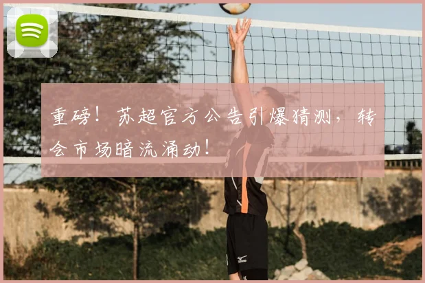重磅!苏超官方公告引爆猜测,转会市场暗流涌动!